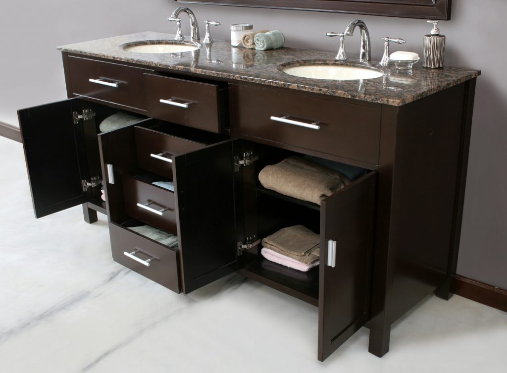 60 Inch Bathroom Vanity Single, Double Sink, With and Without Top