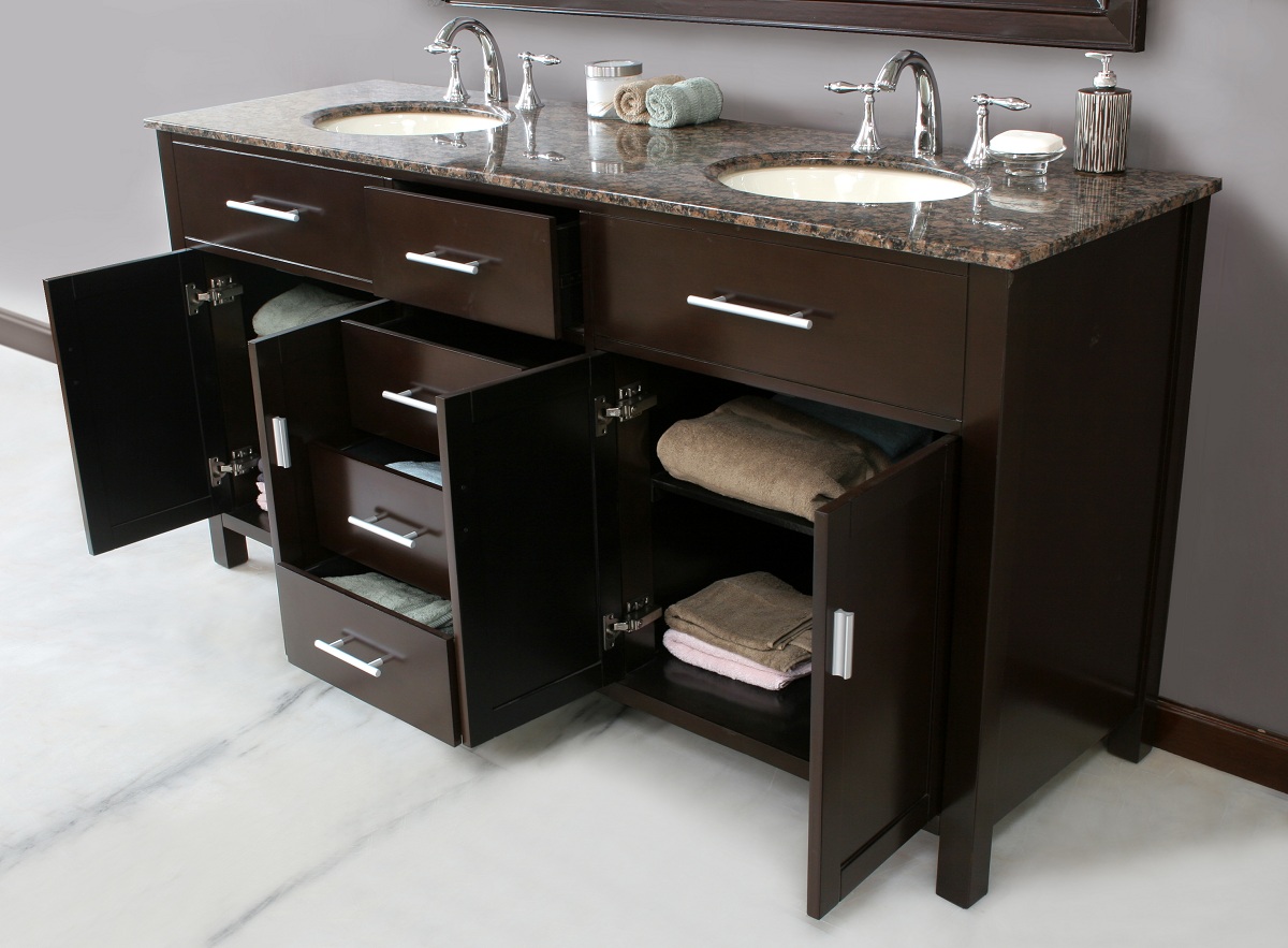 60 inch bathroom vanity double sink